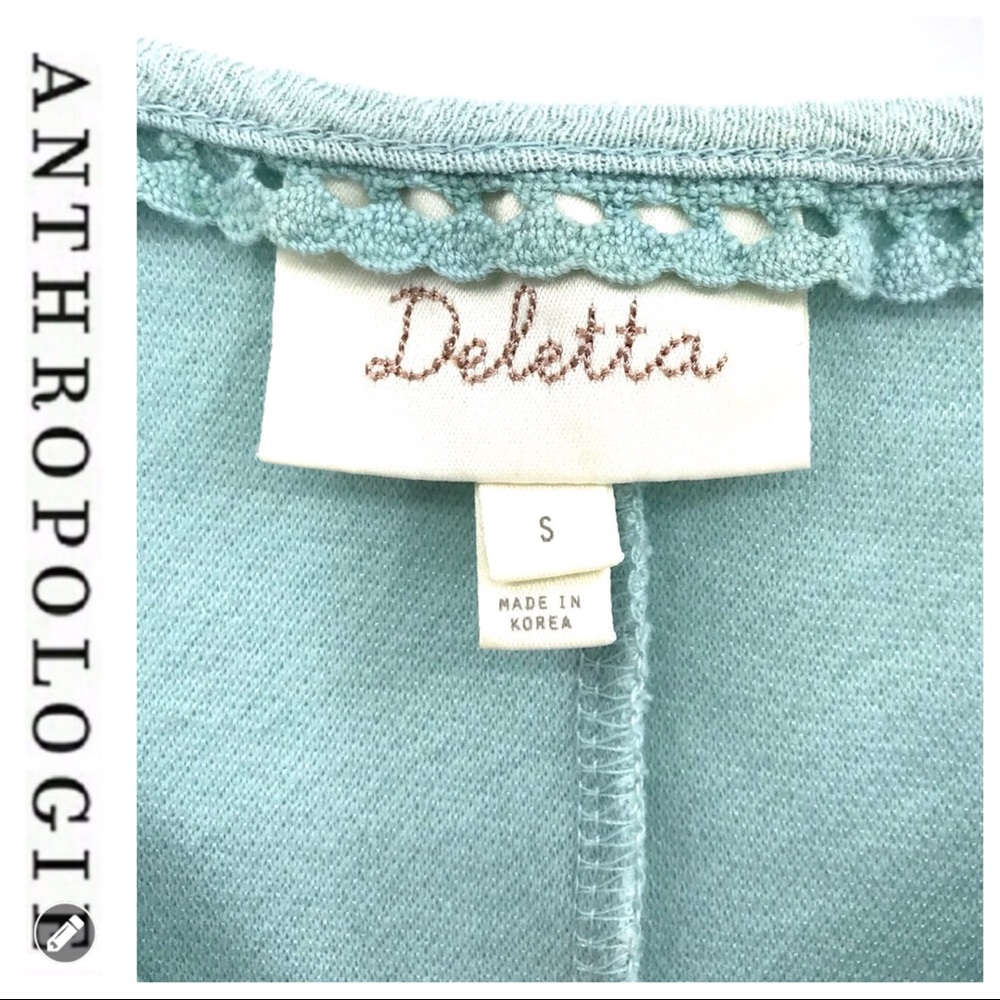 💕SALE💕 Anthropologie Deletta Mint Green Top - Picture 5 of 8